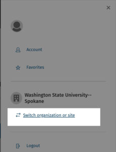how to switch accounts if you chose the wrong institution