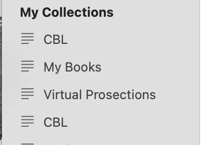 The sidebar with My Collections includes a list of the reader's collections.